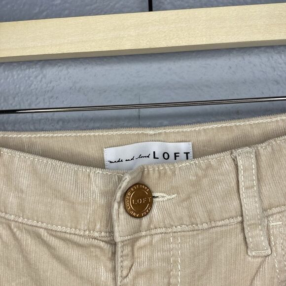 Made and Loved Loft Cream Chord Pants Size 6 - Picture 4 of 7